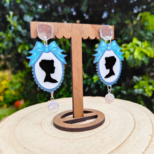 Load image into Gallery viewer, 'Diamond of the First Water' earrings - blue