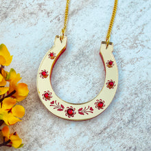 Load image into Gallery viewer, Lots-O-Luck Horseshoe necklace