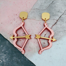 Load image into Gallery viewer, The Archer earrings - pink and red