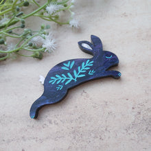 Load image into Gallery viewer, Winter Folk Bunny brooch