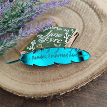 Load image into Gallery viewer, Jane Eyre Quote Quill brooch