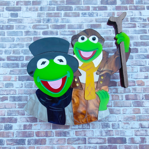 PRE- ORDER Bob Cratchit and Tiny Tim statement brooch