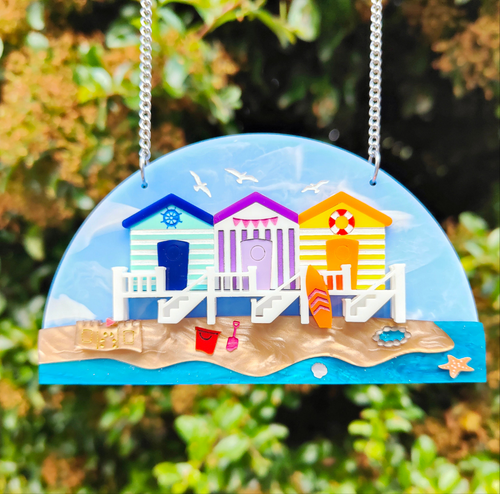 Statement Beach Huts necklace