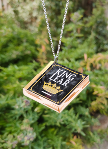 King Lear book brooch or necklace