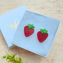 Load image into Gallery viewer, Sweet Strawberry stud earrings