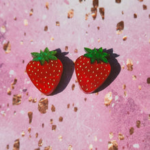 Load image into Gallery viewer, Sweet Strawberry stud earrings