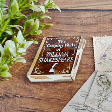 Load image into Gallery viewer, Complete Works of William Shakespeare book brooch