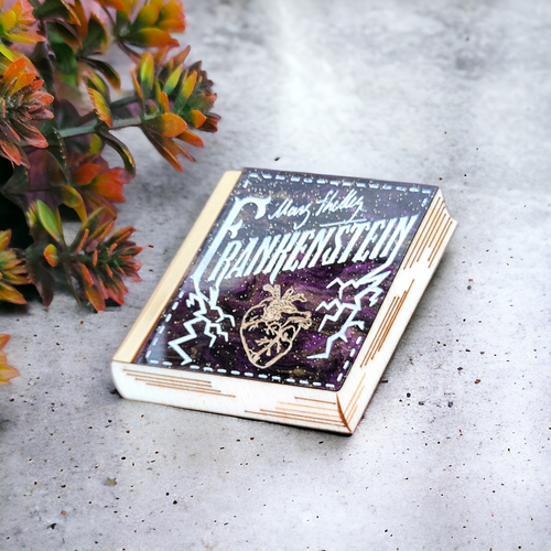 Frankenstein book brooch