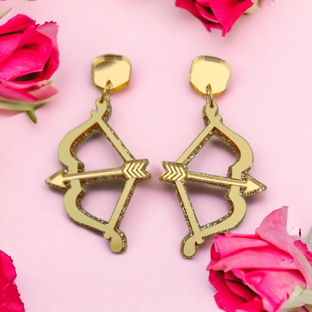 The Archer earrings gold Folk and Fortune