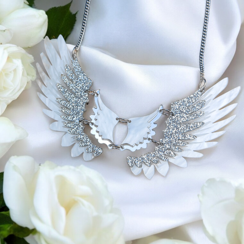 Angel Wings statement necklace