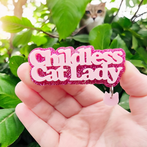 Childless Cat Lady brooch