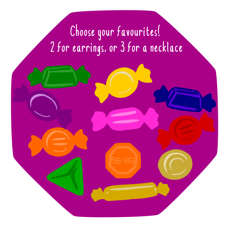 Christmas Chocolate Box - custom necklace or earrings