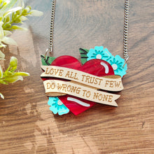 Load image into Gallery viewer, Custom tattoo heart brooch or necklace