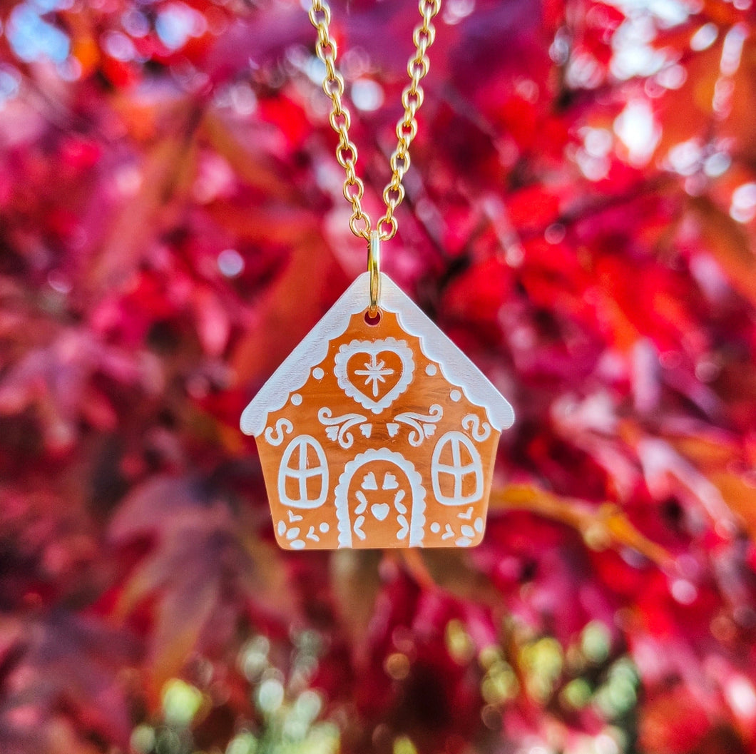 Gingerbread House necklace
