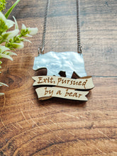 Load image into Gallery viewer, 'Exit, pursued by a bear' - A Winters Tale necklace