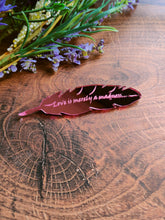 Load image into Gallery viewer, 'Love is merely a madness' - Shakespeare quill brooch