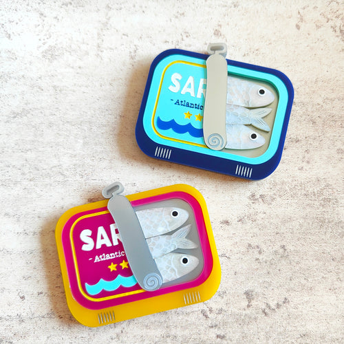 Sardines Tin brooch