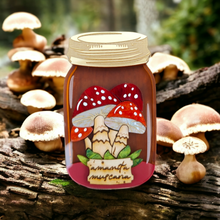 Load image into Gallery viewer, Foraged Mushrooms Jar brooch - Amanita Muscaria