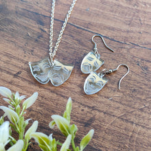 Load image into Gallery viewer, Theatre Mask earrings or necklace - MULTIPLE COLOUR OPTIONS