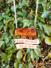 Load image into Gallery viewer, 'Exit, pursued by a bear' - A Winters Tale necklace