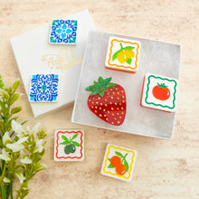 Load image into Gallery viewer, Mini Individual Tiles &amp; Fruits brooches