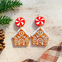 Load image into Gallery viewer, Gingerbread House earrings