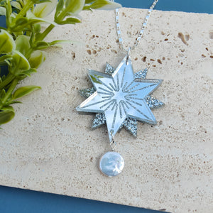 North Star pendant necklace - silver
