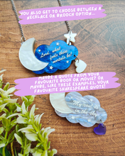 Load image into Gallery viewer, Custom quote cloud brooch or necklace