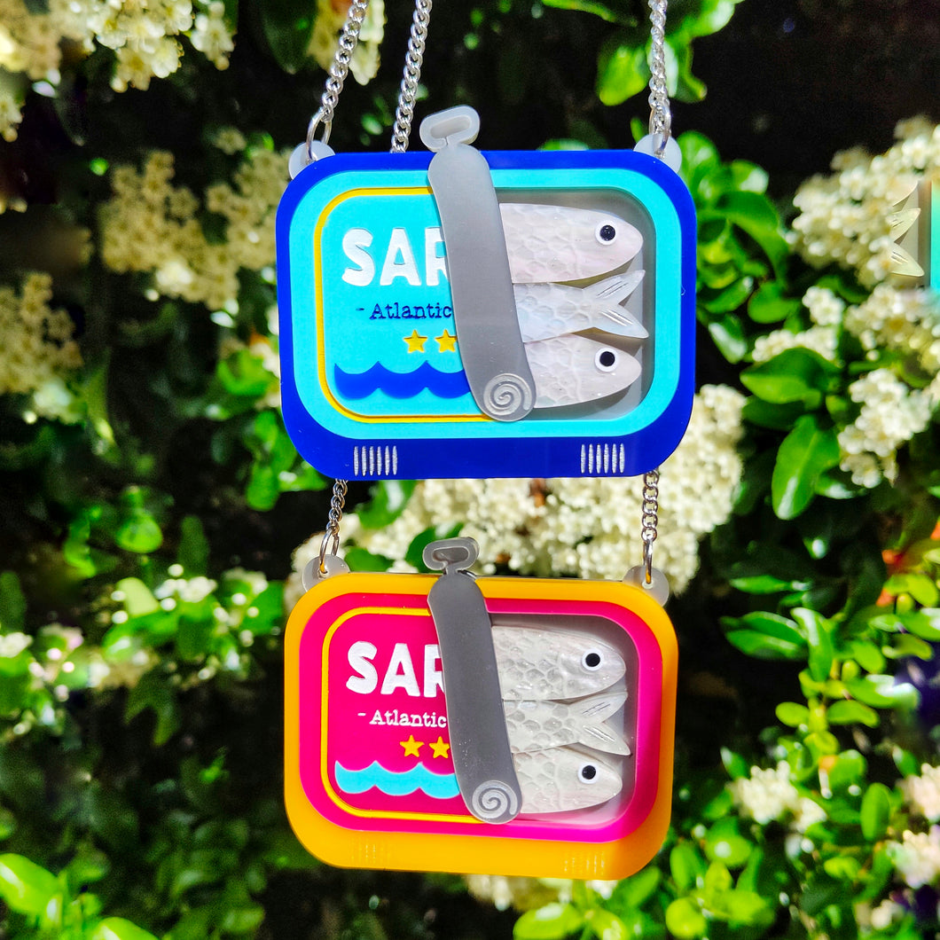 Sardines Tin necklace