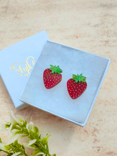 Sweet Strawberry stud earrings