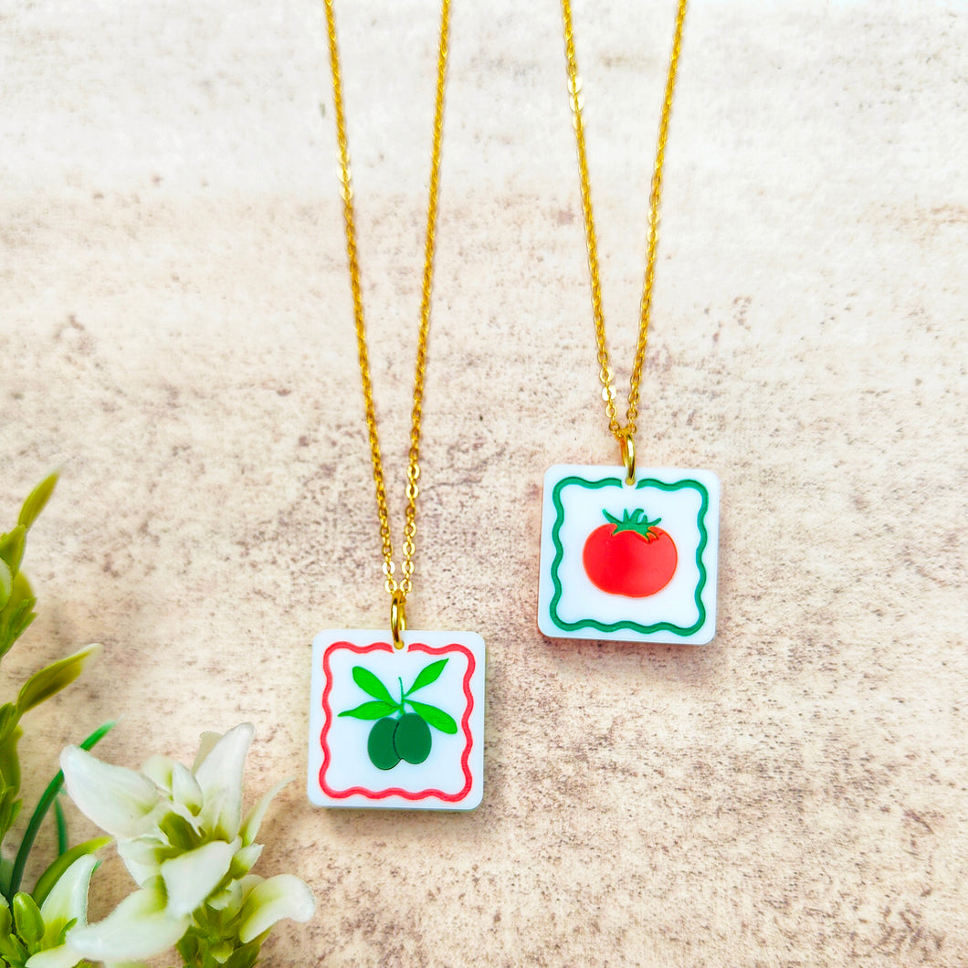 Tomato/Olive pendant