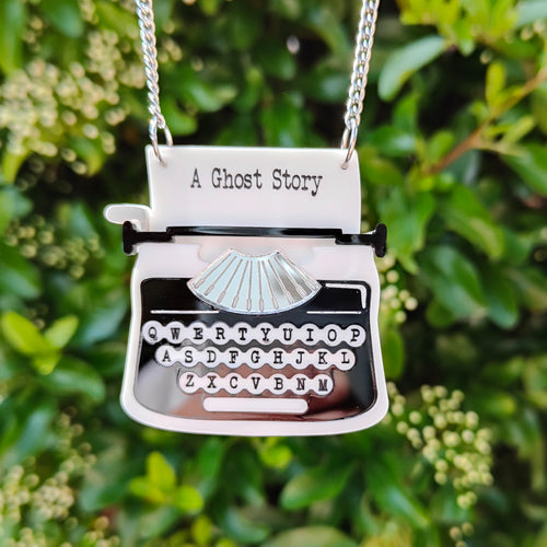 A Ghost Story typewriter necklace