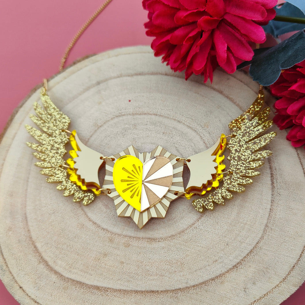Cupid's Wings statement necklace