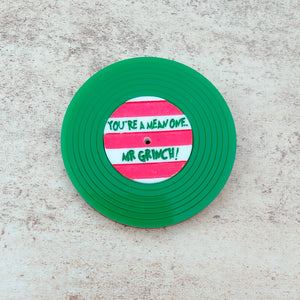 Vinyl record brooch - customised option