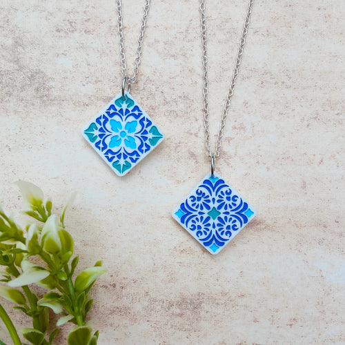 Mediterranean tile pendant