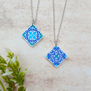 Mediterranean tile pendant