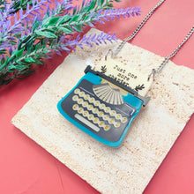 Load image into Gallery viewer, Just One More Chapter typewriter necklace