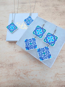 Mediterranean tile pendant