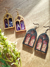 Load image into Gallery viewer, Cathedral Stained Glass Arch earrings