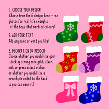Load image into Gallery viewer, Customisable Stocking brooch/decoration