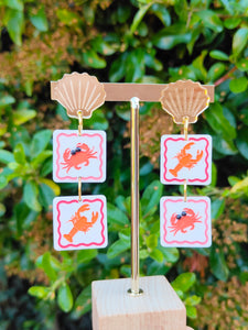 Seaside tile earrings