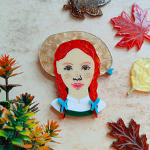 Load image into Gallery viewer, PRE-ORDER Anne of Green Gables portrait brooch