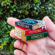 Load image into Gallery viewer, Apothecary Bookstack brooch/necklace