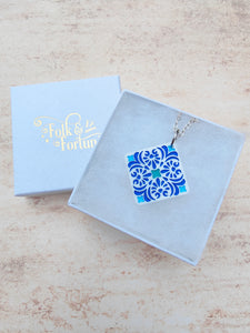 Mediterranean tile pendant