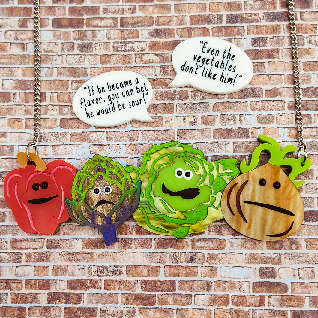 PRE- ORDER Singing Vegetables necklace