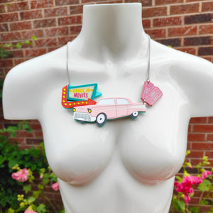 LIMITED EDITION Drive In Movies statement necklace