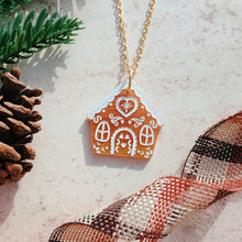 Load image into Gallery viewer, Gingerbread House necklace