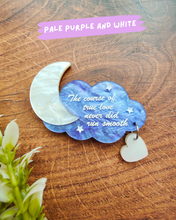Load image into Gallery viewer, Custom quote cloud brooch or necklace