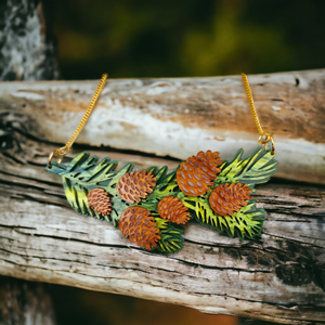 Pine Branch statement necklace