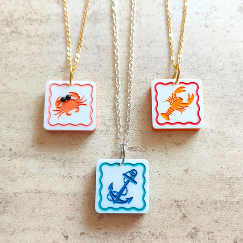 Seaside tile pendants